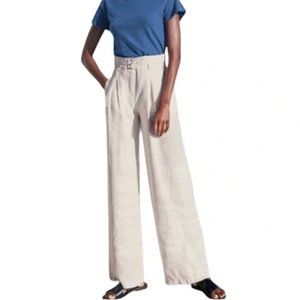 Wrap London Wide Leg Linen Trouser Pants Sz 6